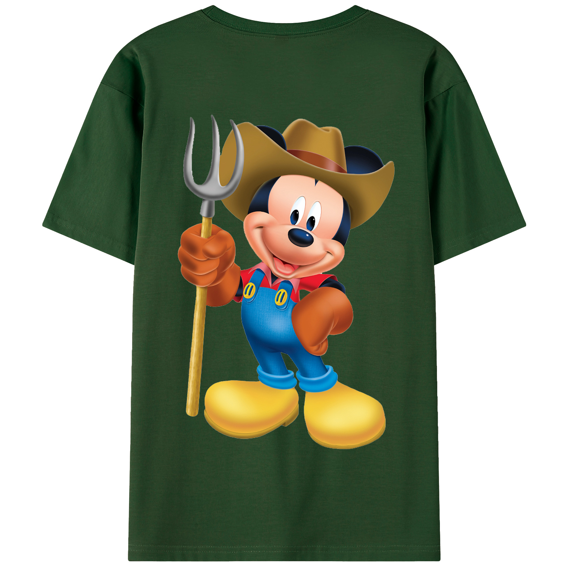 （画像用） ミッキーマウス Mickey Mouse 綿100％半袖Tシャツ（背面プリント）